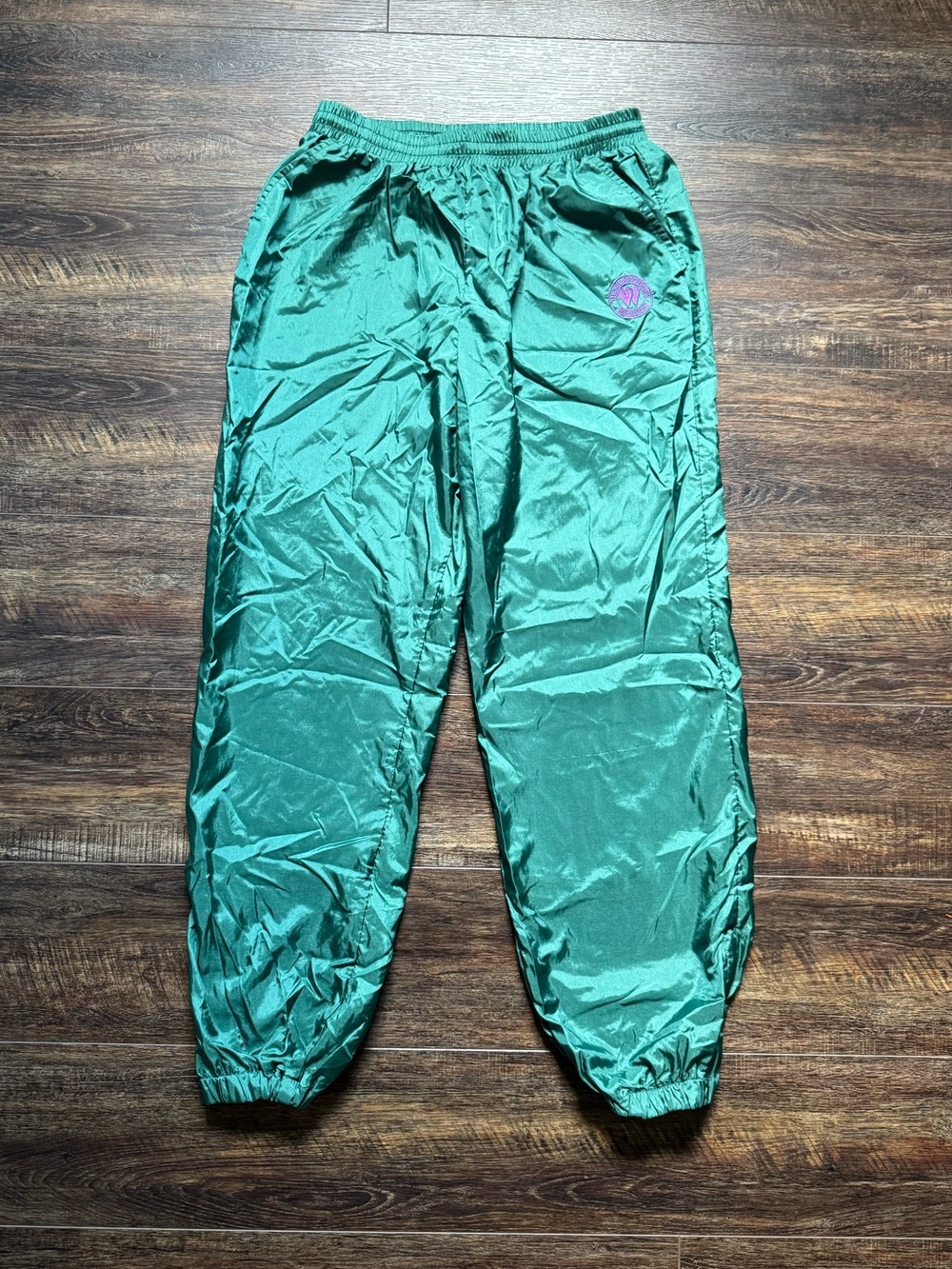 Vintage Wimbledon green nylon track pants L
